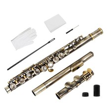 16 Closed Open Holes C Key Professional Transverse Flute Concert Instrument