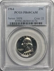1964 Proof Washington Quarter PR68CAM PCGS - RARE and Beautiful!