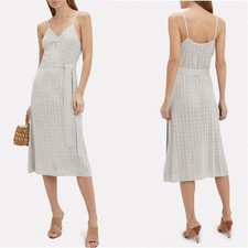 LoveShackFancy Lila Slip Petticoat Dress Lace Knit Midi Gray Size S