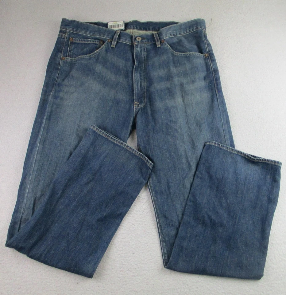 Polo Ralph Lauren Jeans Mens 38x34 Blue Denim Original Fit Straight Leg Zip Fly - Image 4 of 4