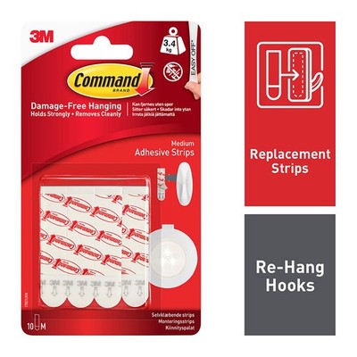 3M Command Montageleisten Medium 3,4 kg 10 Stück (17021P)