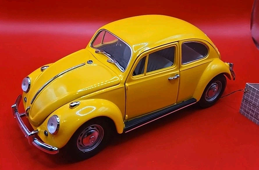 Volkswagen Beetle Bug 1967 Franklin como nuevo escala 1:24 coche diecast amarillo nuevo con etiquetas  Foto 3 de 4