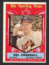 1959 Topps Baseball Del Crandall  All -Star #567  Hi# Exmt  Free Shipping