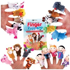Finger Puppets Kids Childrens Finger Puppets Animals Family Members 20 Pieces