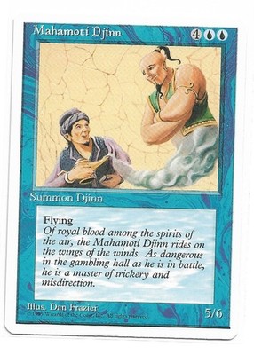 Magic the Gathering ~ MTG ~ 1x Mahamoti Djinn  ~ Fourth Edition ~ 4Ed ~ M/NM