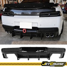Fits 14-15 Chevrolet Camaro Ikon Gloss Black Rear Bumper Lip Diffuser Spoiler Pp