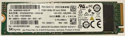 SK Hynix PC601 NVMe 256GB Gen3 x4 PCI SSD - HFS256GD9TNG-L2A0A-BA