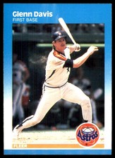 Glenn Davis 1987 Fleer #55 Houston Astros MLB READ FREE SHIPPING AutographDen