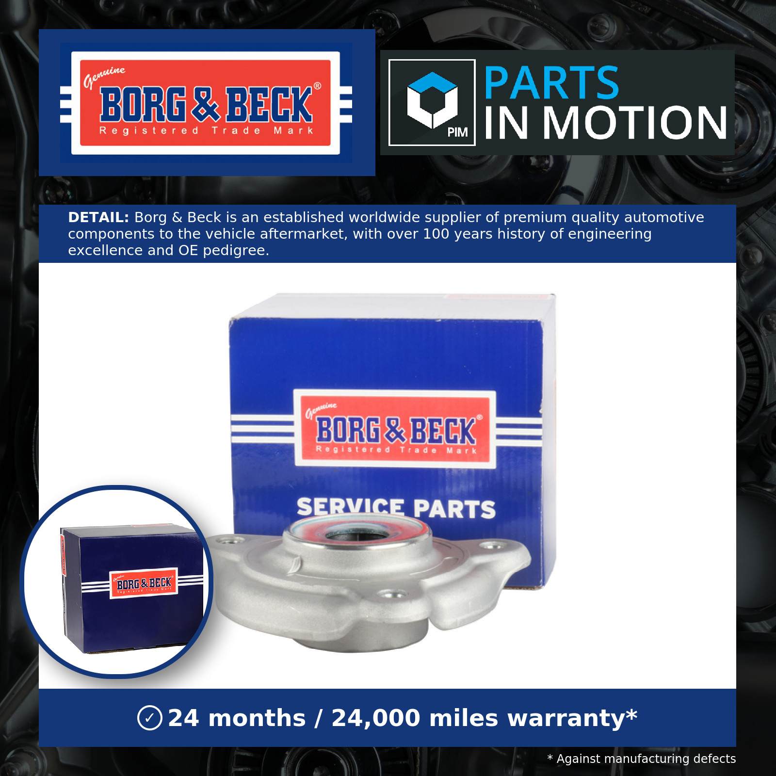 Top Strut Mounting Front BSM5606 Borg & Beck 2473230020 A2473230020 Quality New