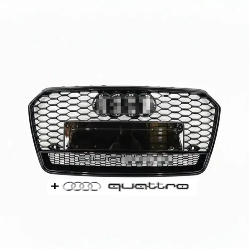 Black Quattro grille and logo for Audi A7 4G Facelift 14-18+