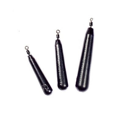 Black Slim Teardrop Drop Shot with Swivel 10 Pack