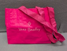 Vera Bradley Tote Bag Shopping Gift Bag Hot Pink Reusable B-46