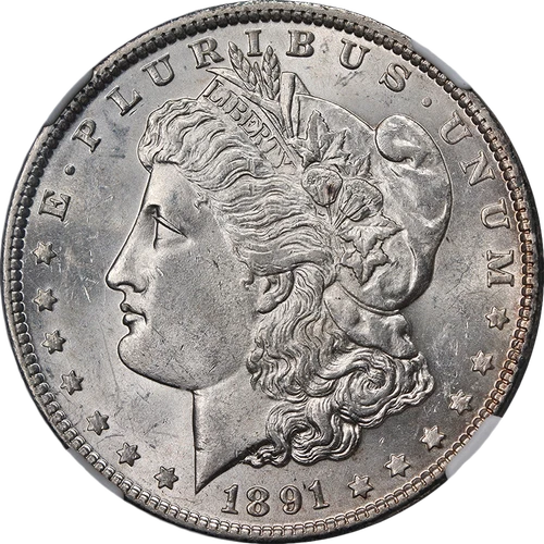 1891-P Morgan Silver Dollar NGC MS61 Nice Luster Nice Strike