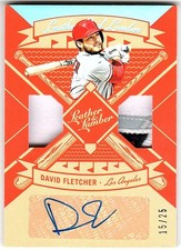 David Fletcher 2019 Panini Leather & Lumber Dual Patch AUTO 15/25
