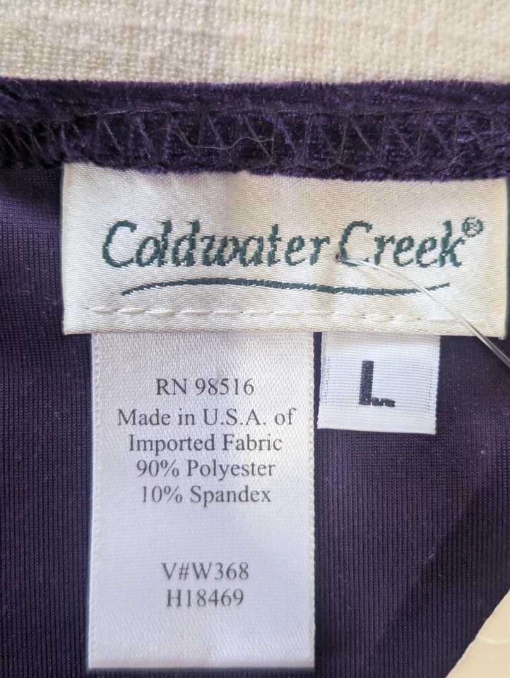 Camiseta sin mangas gótica para mujer púrpura oscuro terciopelo talla L caprichosa gótica corporativa Foto 4 de 4