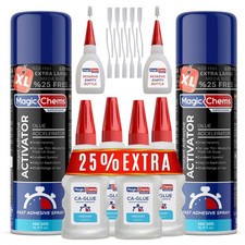 CA Glue with Activator 4 x 3.5 oz  2 x 16.9 fl oz , Cyanoacrylate Glue and ...
