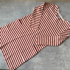 Margaret Howell Red White Striped Long-Sleeve Dress Size 2