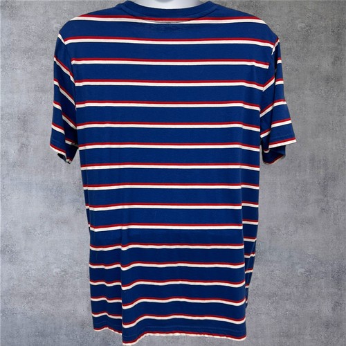 No Boundaries NoBo Polo Shirt Pullover Red White Blue Striped Mens L Collared - Picture 2 of 6