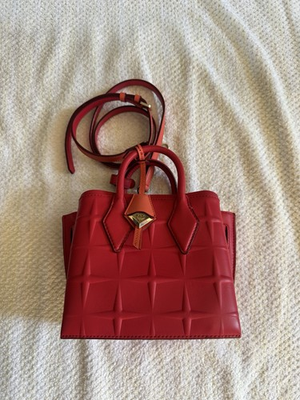 #ad MCM Millie Crossbody Red Quilted Leather $380.00