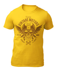 Vintage Motors 13 Winged Skull Est. 1963 - Men's T-Shirt - Women's T-Shirt