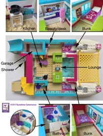Lego Friends Set #41317  "Sunshine Catamaran" - 100% Complete with Manual
