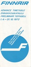 Finnair timetable 1972/04/01 advance