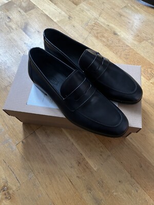 Mocassins J.M. Weston En Daim Noir - Taille 7B (41 EU) - Occasion Bon état Révisé