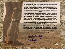 R.A. Mihailoff SIGNED 16x20 Photo Leatherface 3 Texas Chainsaw EXACT PROOF JSA B