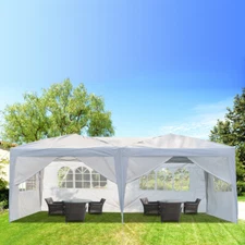 LEADZM 10' x 20' Ez Pop Up Gazebo Fold Wedding Party Tent Patio Canopy
