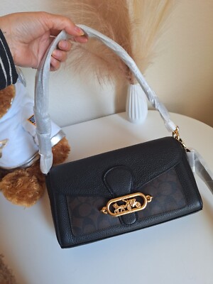 NWT Coach F90782 Small Jade Shoulder Bag With Signature Canvas