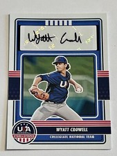 Wyatt Crowell 2023 Panini USA Baseball Stars & Stripes Auto Autograph Dodgers 