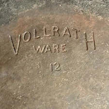  Vollrath #12 Cast Iron SKILLET 13"  Flat w/Heat Ring-Great Shape Uncleaned 