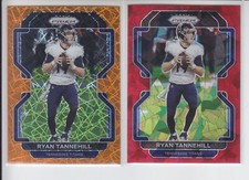2 - 2021 Prizm RYAN TANNEHILL Orange Lazer + Red Cracked Ice Titans #3