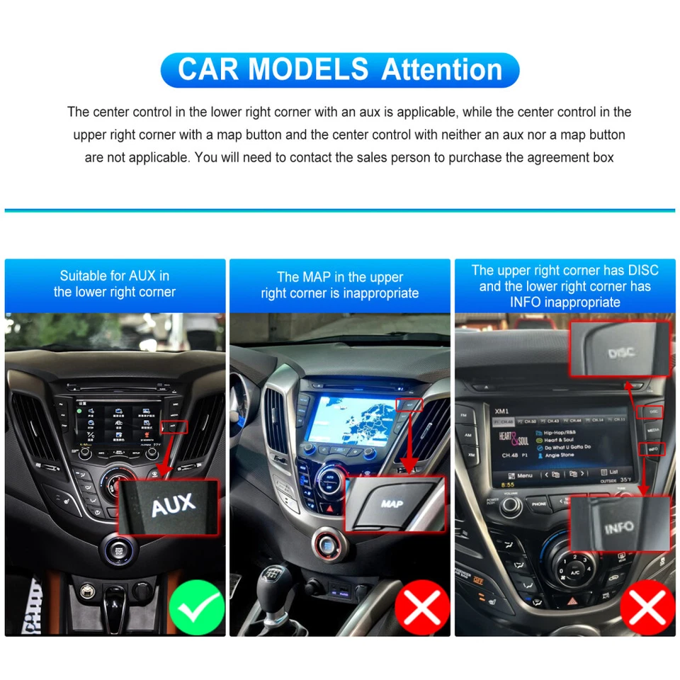 Radio estéreo para automóvil 9" Android 15 GPS Apple CarPlay para Hyundai Veloster 2011-2017 Foto 2 de 4