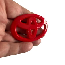 Toyota Steering Wheel Emblem RED Logo Badge Corolla Camry 4Runner Highlander