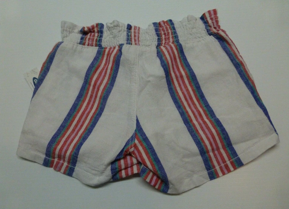 Old Navy Shorts Girls Size S (5-6) Striped Lined Linen Blend Shorts New - Image 2 of 3