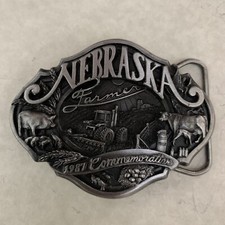 Nebraska Farmer Ltd. Ed. 756 of 2500 Belt Buckle Vintage 1987 Siskiyou Co.