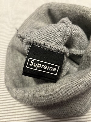 Supreme x New Era FW19 Bandana Box Logo Grey/Blue Beanie - Used | eBay
