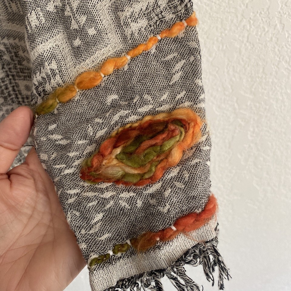 Paper Lace Embroidered Yard Detail Bohemian Cotton Blouse Women’s SMALL