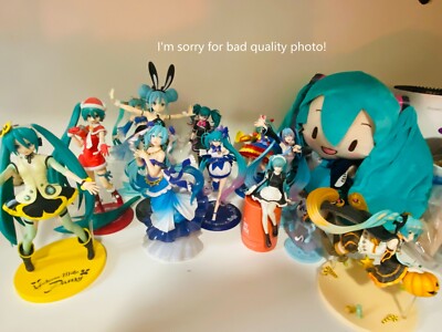 Hatsune Miku Figurine Lot PLUS Preciality Plush, No Boxes
