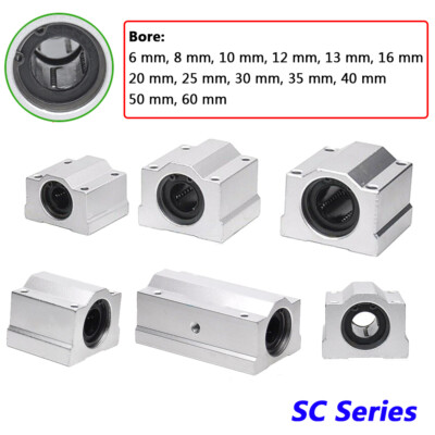 Alu Linear Ball Bearing Slide Block Units SC8LUU to SC60LUU 8mm to 60mm Bore CNC