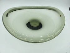 Smoke Grey Holmegaard Freeform Art Glass Console Bowl By Per Lutkin MCM Signed 