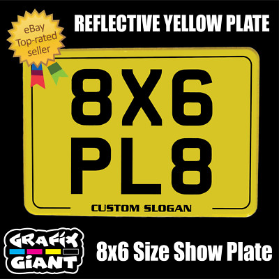 8 x 6 reflektierendes Track Day Schild Neuheit Motorrad Motorrad Show Nummernschild