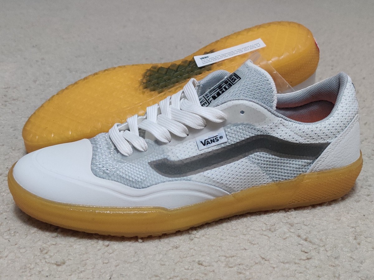 Vans Ave Knit White Gum Skateboard Shoes VN0005UW9DH Men's 8
