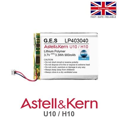 Astell & Kern U10/H10 tragbarer Audio-Player-Akku - 3,7 V 900mAh