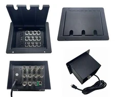 PROCRAFT LARGE 3 HOLE LID FEED-THRU RECESSED Stage Pocket/Floor Box w/1) WIRED A