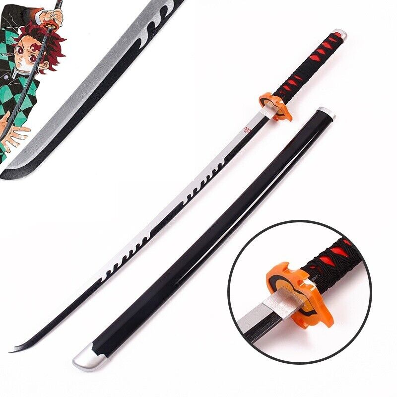 Katana de fogo de Tanjiro Kamado de Kimetsu No Yaiba (96 cm.) ⚔️ Loja