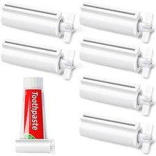 Dispensador de tubo de metal con exprimidor de pasta de dientes, paquete de 6