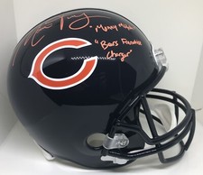 MITCHELL TRUBISKY Signed Full-Size Replica BEARS Helmet w/ Fanatics COA