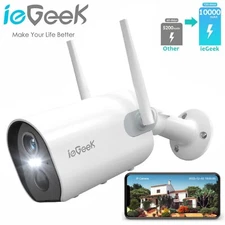 ieGeek 2K Outdoor WiFi Security Camera Wireless Battery Powered CCTV System